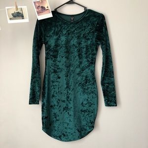 Green Velvet Bodycon Dress